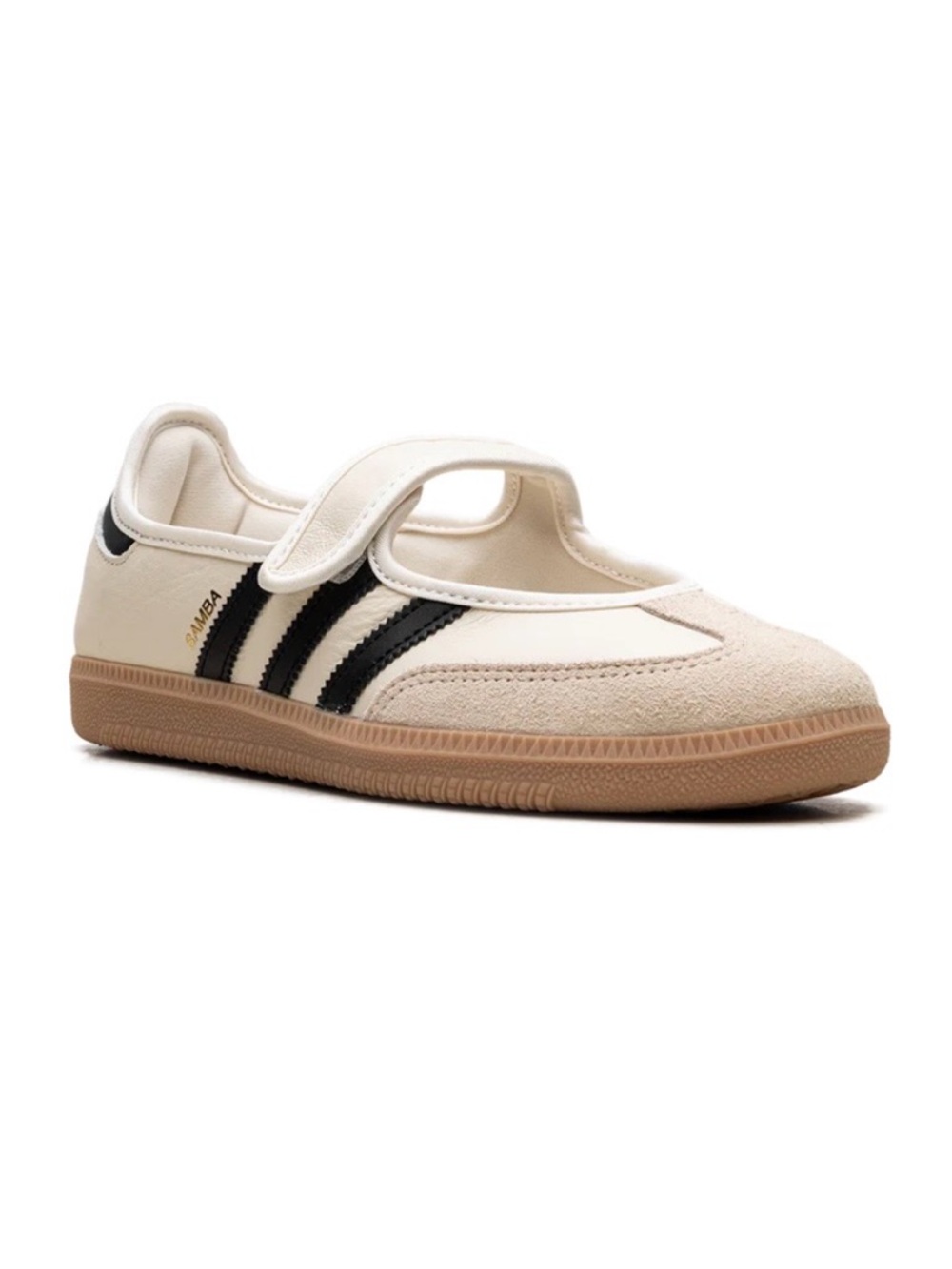 Samba Janes in Cream, black and gum, NWB Size 9W